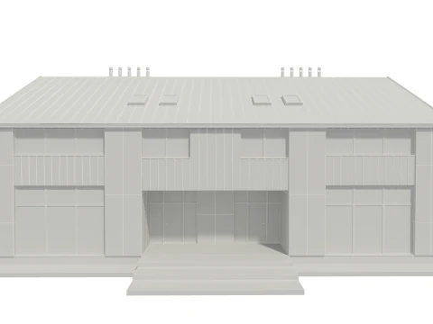 Modern House Building 3D Model
