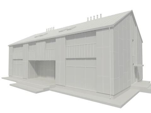 Modern House Building 3D Model