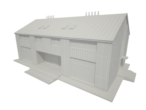 Modern House Building 3D Model