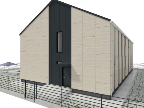 Modern House Building Full 3D Model