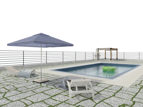 Modern House Building Full 3D Model