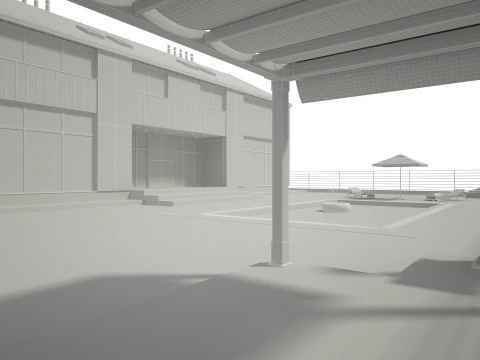 Modern House Building Full 3D Model