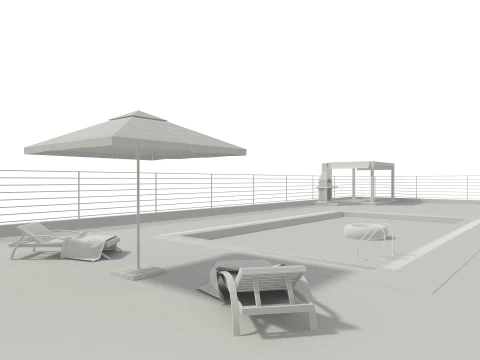 Modern House Building Full 3D Model