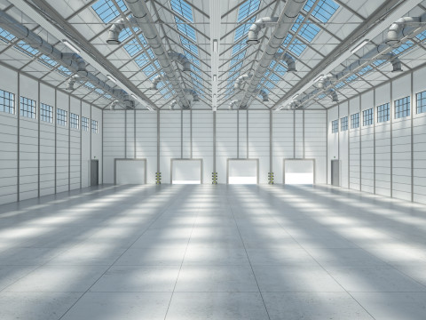 Interno del magazzino Modello 3D