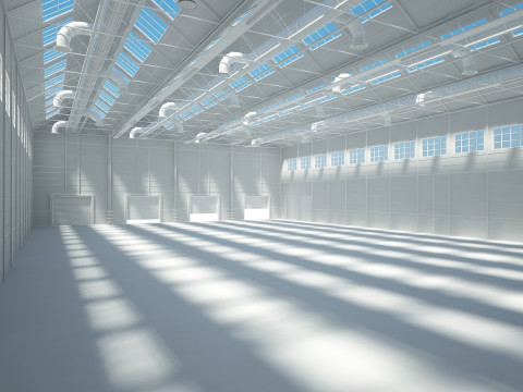 Interno del magazzino Modello 3D