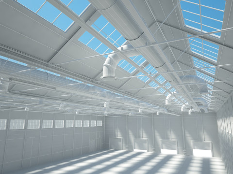 Interno del magazzino Modello 3D