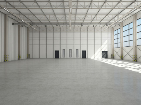 Interno del magazzino Modello 3D