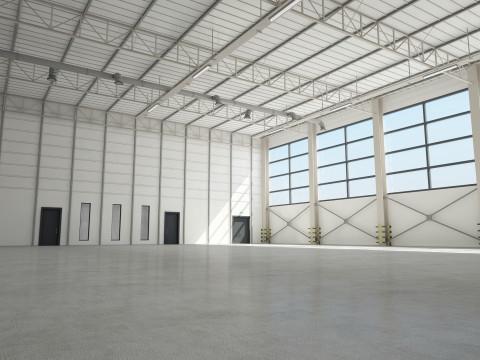 Interno del magazzino Modello 3D