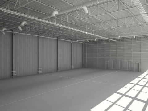 Interno del magazzino Modello 3D