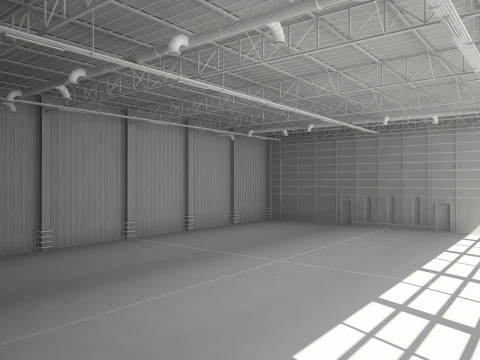 Warehouse Interior 3D Model