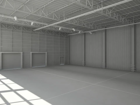 Warehouse Interior 3D Model