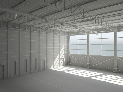 Interno del magazzino Modello 3D