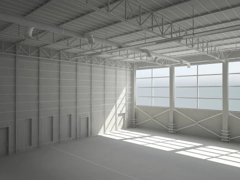 Warehouse Interior 3D Model