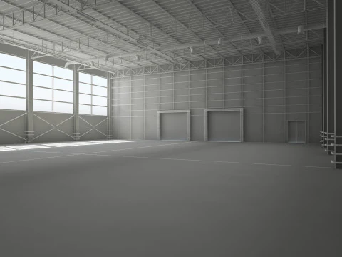 Warehouse Interior 3D Model