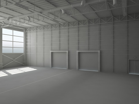 Interno del magazzino Modello 3D