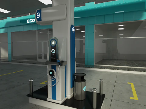 Gas Station 3D Model
