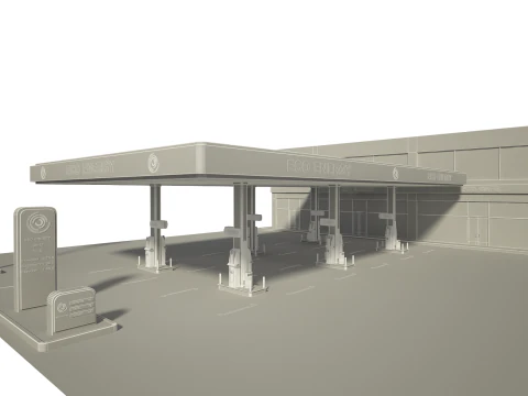 Gas Station 3D Model