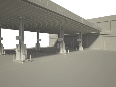 Gas Station 3D Model
