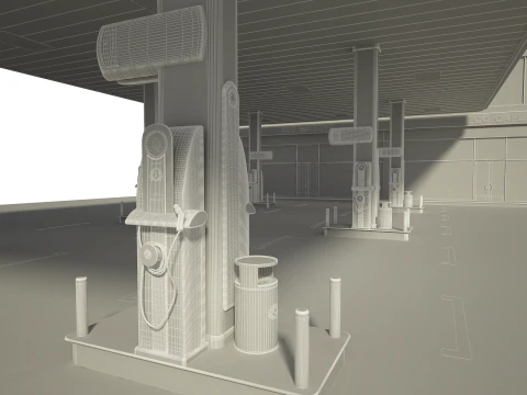Gas Station 3D Model
