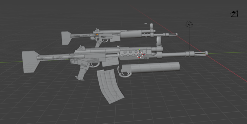 K2 rifle 3D Model .c4d .max .obj .3ds .fbx .stl .blend 