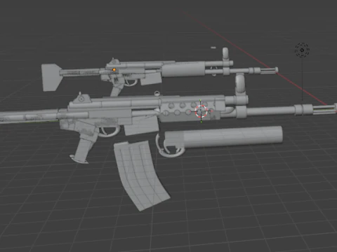 Fucile K2 Modello 3D