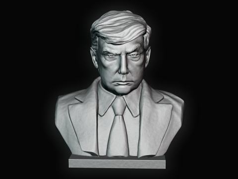 Buste-mugshot van Donald Trump 3D printmodel