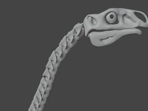 Therizinosaurus Rigged Skeleton Exotic Theropod Anatomy 3D Model