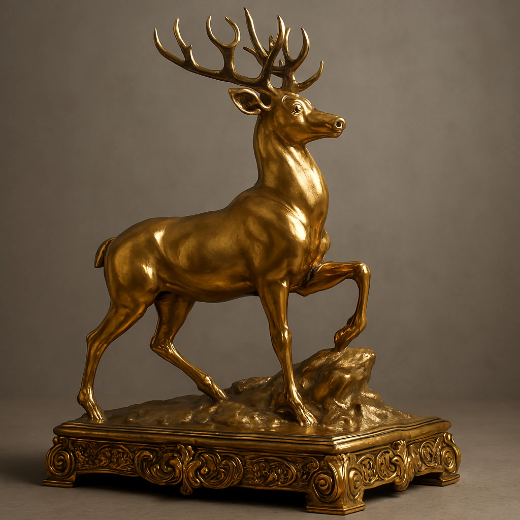 Veado Dourado da Majestade R&eacute;gia Modelo 3D .c4d .max .obj .3ds .fbx .stl .blend 