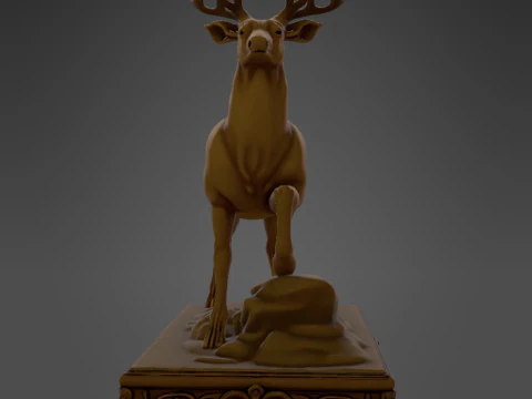 Veado Dourado da Majestade R&eacute;gia Modelo 3D