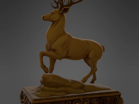Veado Dourado da Majestade R&eacute;gia Modelo 3D