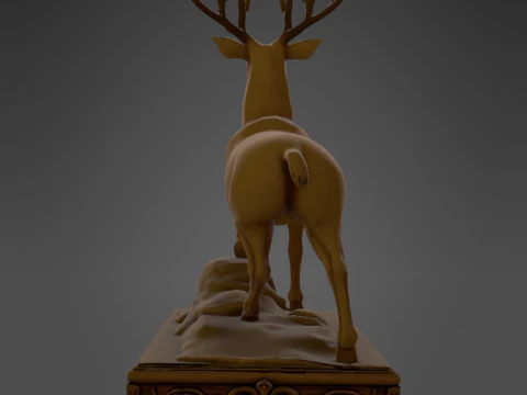 Veado Dourado da Majestade R&eacute;gia Modelo 3D