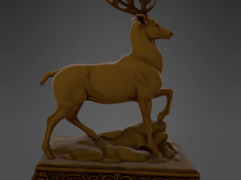 Veado Dourado da Majestade R&eacute;gia Modelo 3D