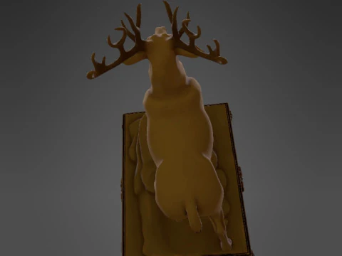 Veado Dourado da Majestade R&eacute;gia Modelo 3D