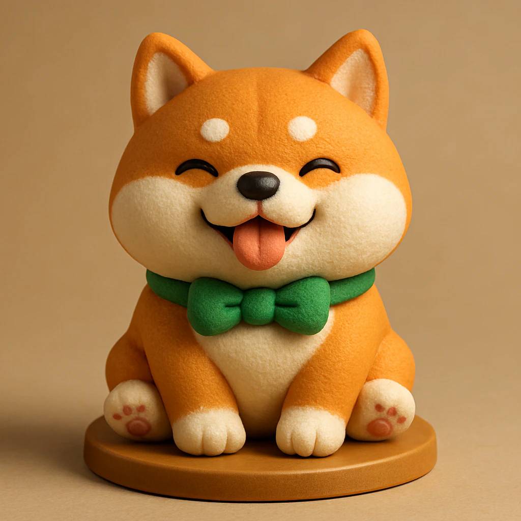 Cute Shiba Inu 3D Model .c4d .max .obj .3ds .fbx .stl .blend 
