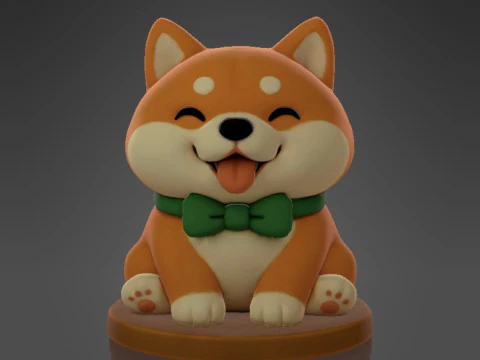 Cute Shiba Inu 3D Model
