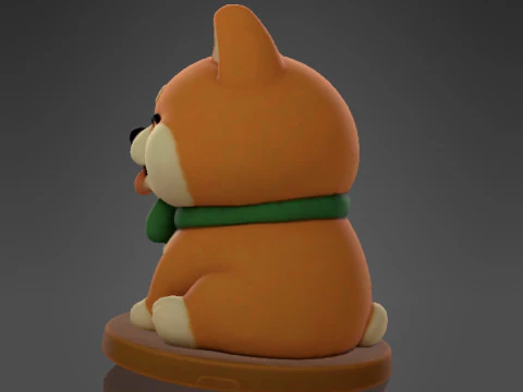 Cute Shiba Inu 3D Model