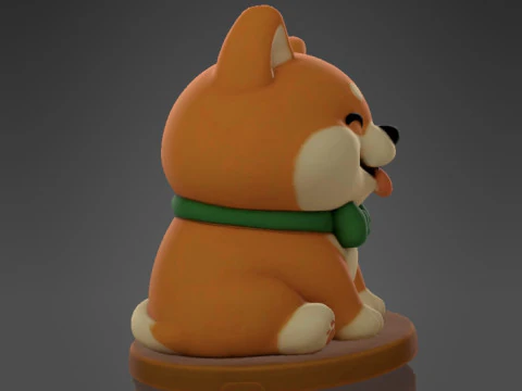 Cute Shiba Inu 3D Model