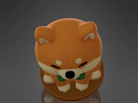 Cute Shiba Inu 3D Model