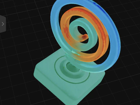 Abstract Neon Spiral Sculpture on Minimal Base Modern 3D Art Object 3D Model