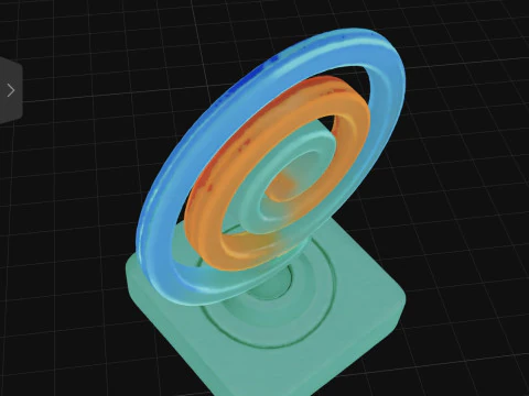 Abstract Neon Spiral Sculpture on Minimal Base Modern 3D Art Object 3D Model