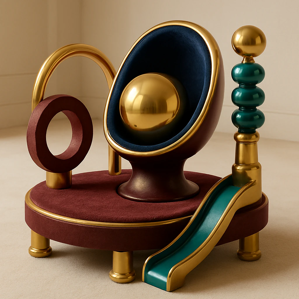 Whimsical Throne of Luxury Play 3D Model .c4d .max .obj .3ds .fbx .stl .blend 