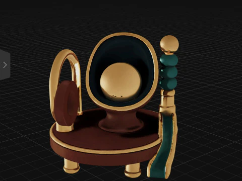 Whimsical Throne of Luxury Play 3D Model