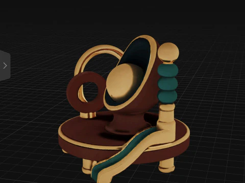 Whimsical Throne of Luxury Play 3D Model
