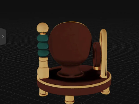 Whimsical Throne of Luxury Play 3D Model