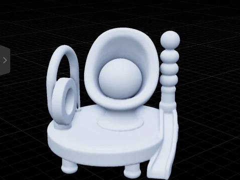 Whimsical Throne of Luxury Play 3D Model