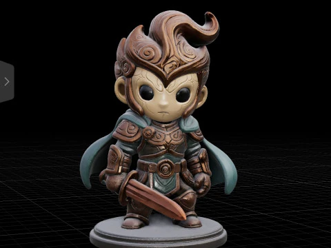 Mini Guardian of the Ember Realm 3D Model