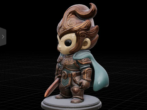 Mini Guardian of the Ember Realm 3D Model