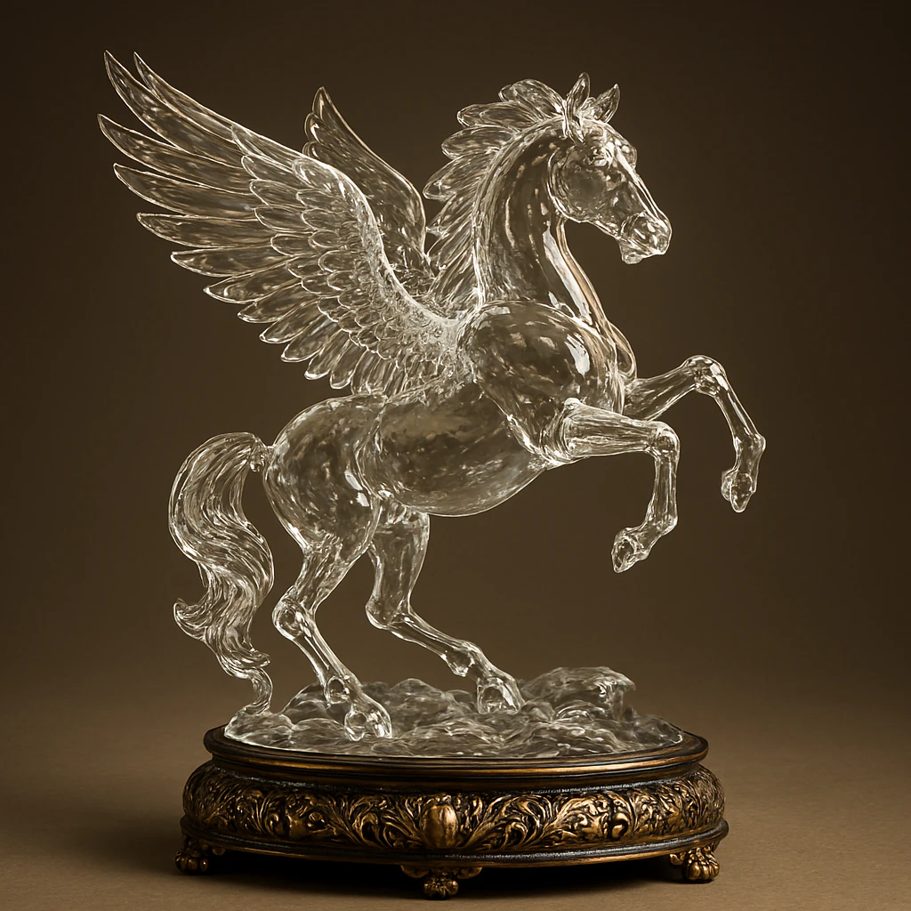 Crystal Pegasus of Eternal Glory 3D Model .c4d .max .obj .3ds .fbx .stl .blend 