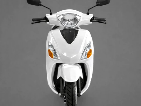 Modern White Electric Scooter 3D Model