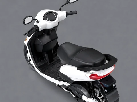Modern White Electric Scooter 3D Model